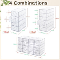 Acrylic Organizer with 20 Drawers for Office and Craft Storage
