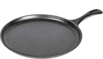 Lodge L9OG3 Cast Iron Round Griddle, 10.5-inch, Pre-Seasoned, Made in USA, Stovetop, Oven, Grill, Campfire