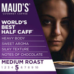 Maud's Half Caff Coffee Pods, 100 ct, Medium Roast Coffee in Single Serve Pods