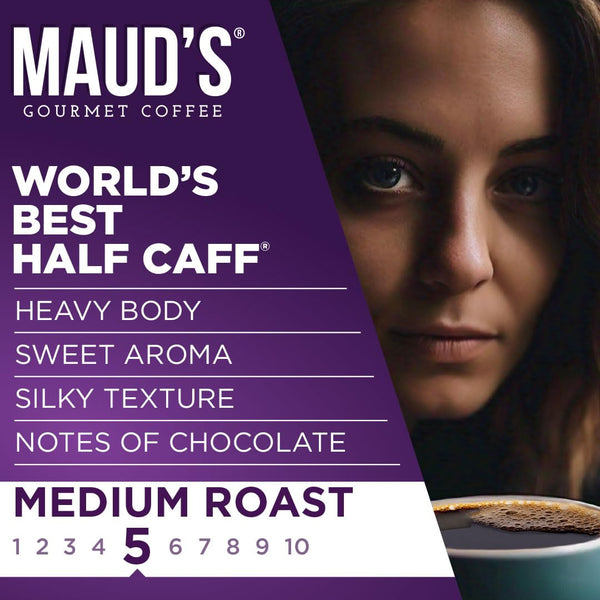 Maud's Half Caff Coffee Pods, 100 ct, Medium Roast Coffee in Single Serve Pods