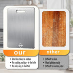 Titanium cutting board set of 3 for kitchen and outdoor use