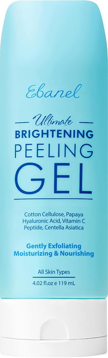 Ebanel exfoliating face scrub peeling gel with centella hyaluronic acid vitamin c & e for brightening moisturizing cleanser
