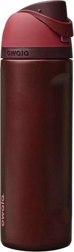 Insulated stainless steel water bottle with straw for travel and outdoor use