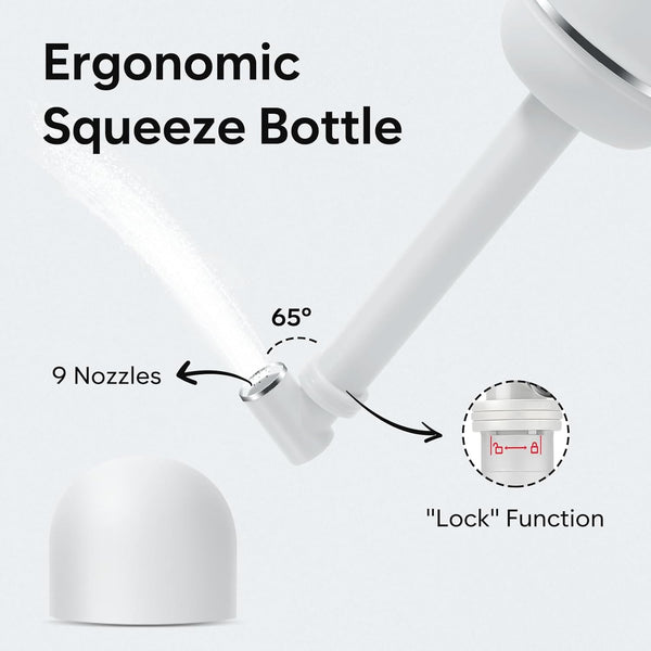 Easy@Home Portable Bidet Kit for Travel: EPB-01 Grey, 380mL Handheld Sprayer for Women & Men