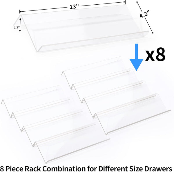 Clear Acrylic Spice Drawer Organizer for Kitchen