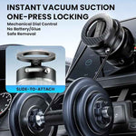 BISART Vacuum Magnetic Car Phone Holder – 360° Rotatable, Reinforced 96LBS Suction Cup Mount Compatible with MagSafe for iPhone & Android, Portable for Car, Gym & Mirror (A7-Black)