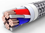 4ft 3 in 1 usb charging cable for multiple devices
