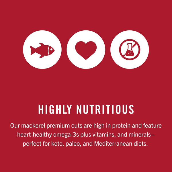King Oscar Skinless & Boneless Mackerel in Olive Oil, 4.05 Oz Cans, Wild Caught, Keto & Paleo Friendly