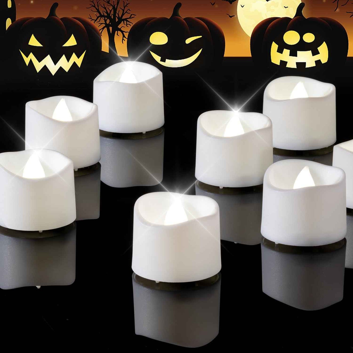 Homemory 12Pcs Flickering Flameless Candle Battery Operated, 200+Hours Fake Electric LED Tea Lights for Votive, Centerpiece Table Decorations, Wedding, Aniversary, Halloween, Christmas