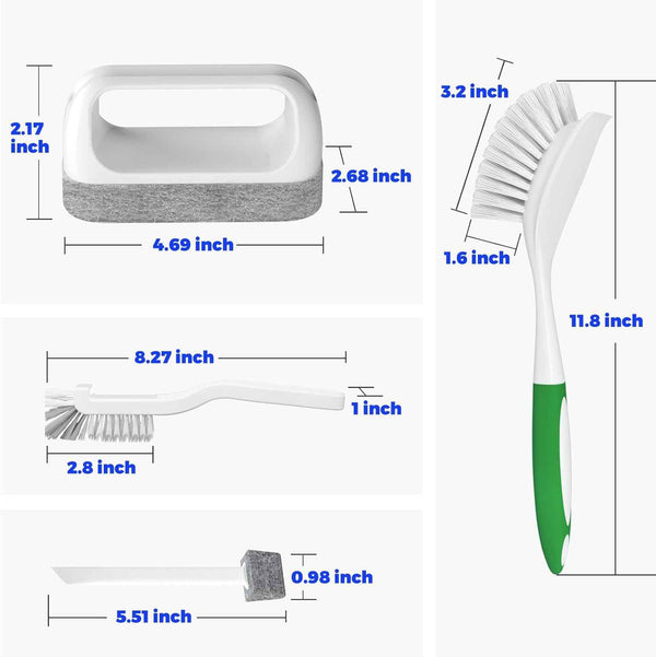 Holikme 6Pack Kitchen Cleaning Brush, Green
