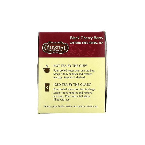 Celestial Seasonings Black Cherry Berry Tea Bags, 20 Count, Pack of 2