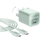Anker Nano Phone Charger, USB C GaN Charger 30W, PIQ 3.0 Foldable PPS Fast Charger USB C for iPhone 17/16 and More Series, Galaxy, iPad, Compatible with MagSafe