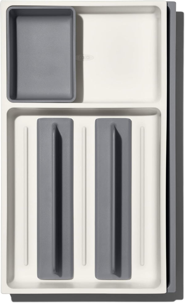 Large Expandable Kitchen Tool Organizer for White Drawers