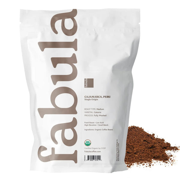 USDA Organic Fabula Low Acid Ground Coffee Medium Roast 12 oz No Molds Mycotoxins Free Single Origin