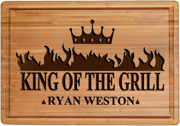 Personalized bamboo cutting board with custom engraving