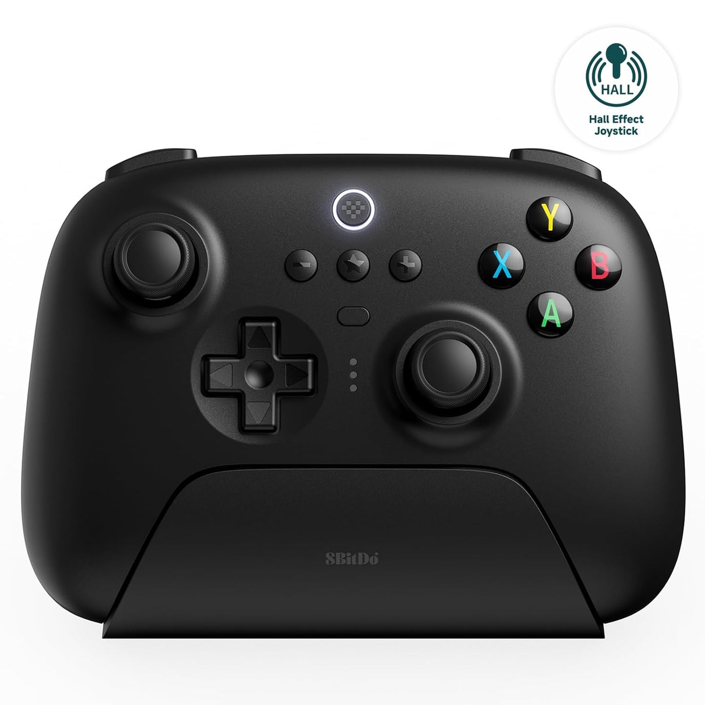 8BitDo Ultimate 2 Wireless Controller for Windows PC, Apple, Steam & Android, Gaming Controller with TMR Joysticks, Hall/Tactile Triggers, Motion Control, RGB Fire Ring, 1000Hz Polling Rate, Black