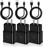 2 Pack USB C Android Phone Wall Charger Block & 6ft Charge Cable Cord