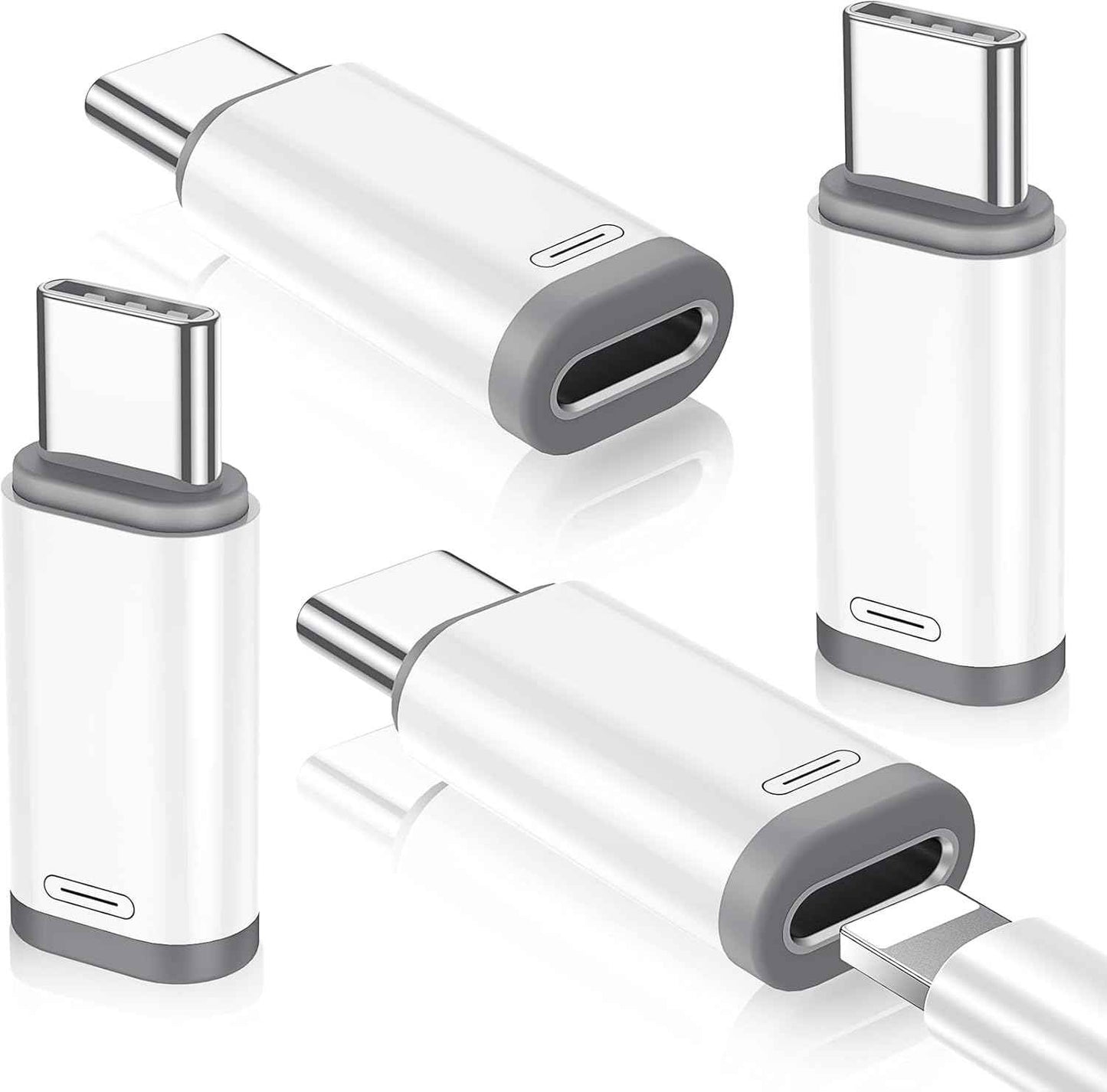 Temdan 4 Pack Lightning to USB C Adapter for iPhone 15/16/17 Pro/17 Pro Max,for iPhone 17/16 Charger,17/16 Accessories,Fast Charging & Data Transfer,USB C Charger Connector Cable,Not for Audio/OTG