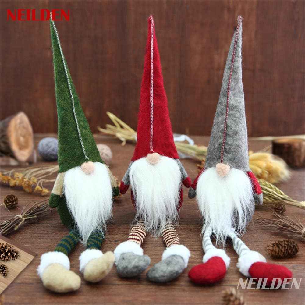 3pcs New Christmas Decoration Long Legs Rudolph Doll Christmas Children Gift Hotel mall Window Decoration