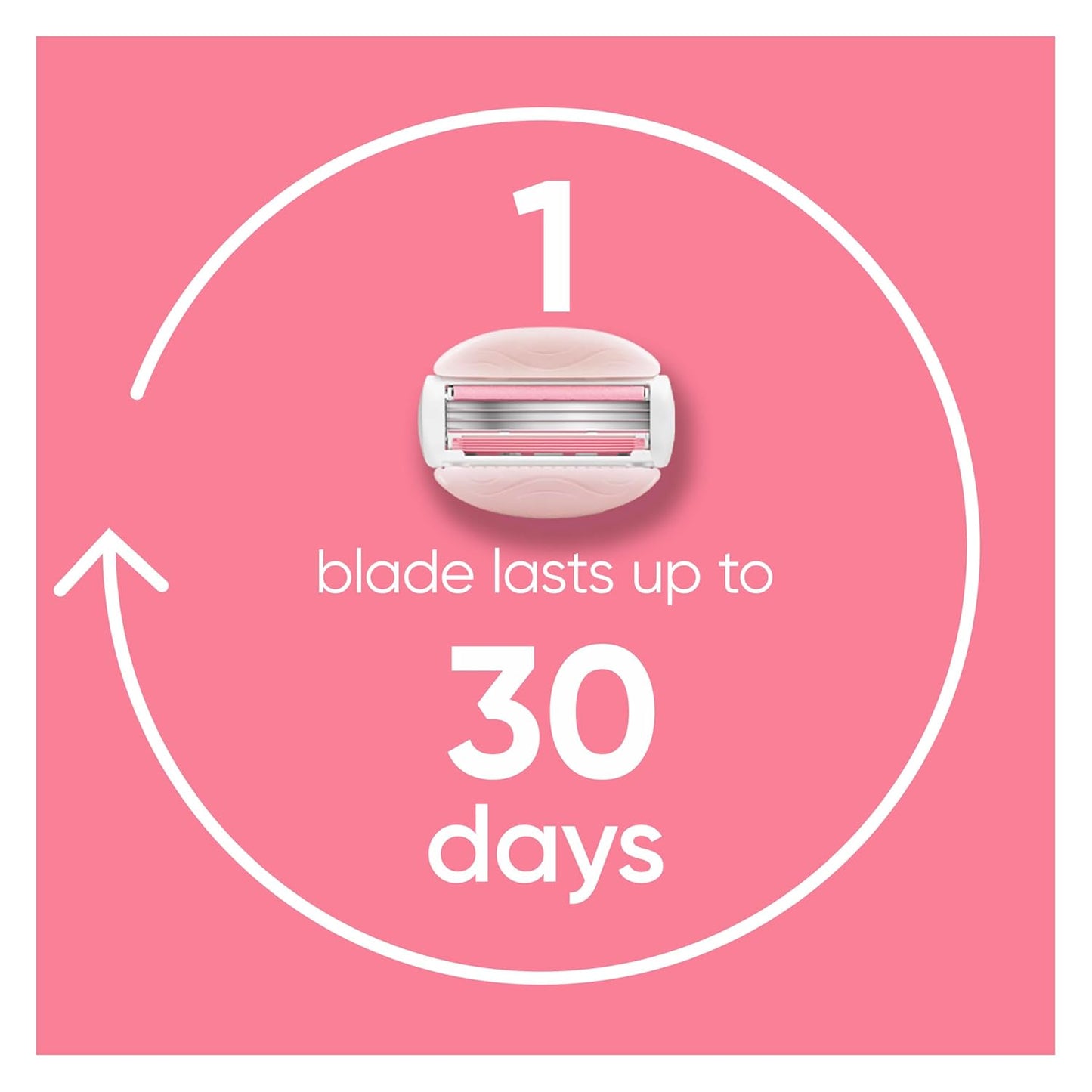 Gillette Venus ComfortGlide White Tea Women's Razor, Handle + 4 Blade Refills