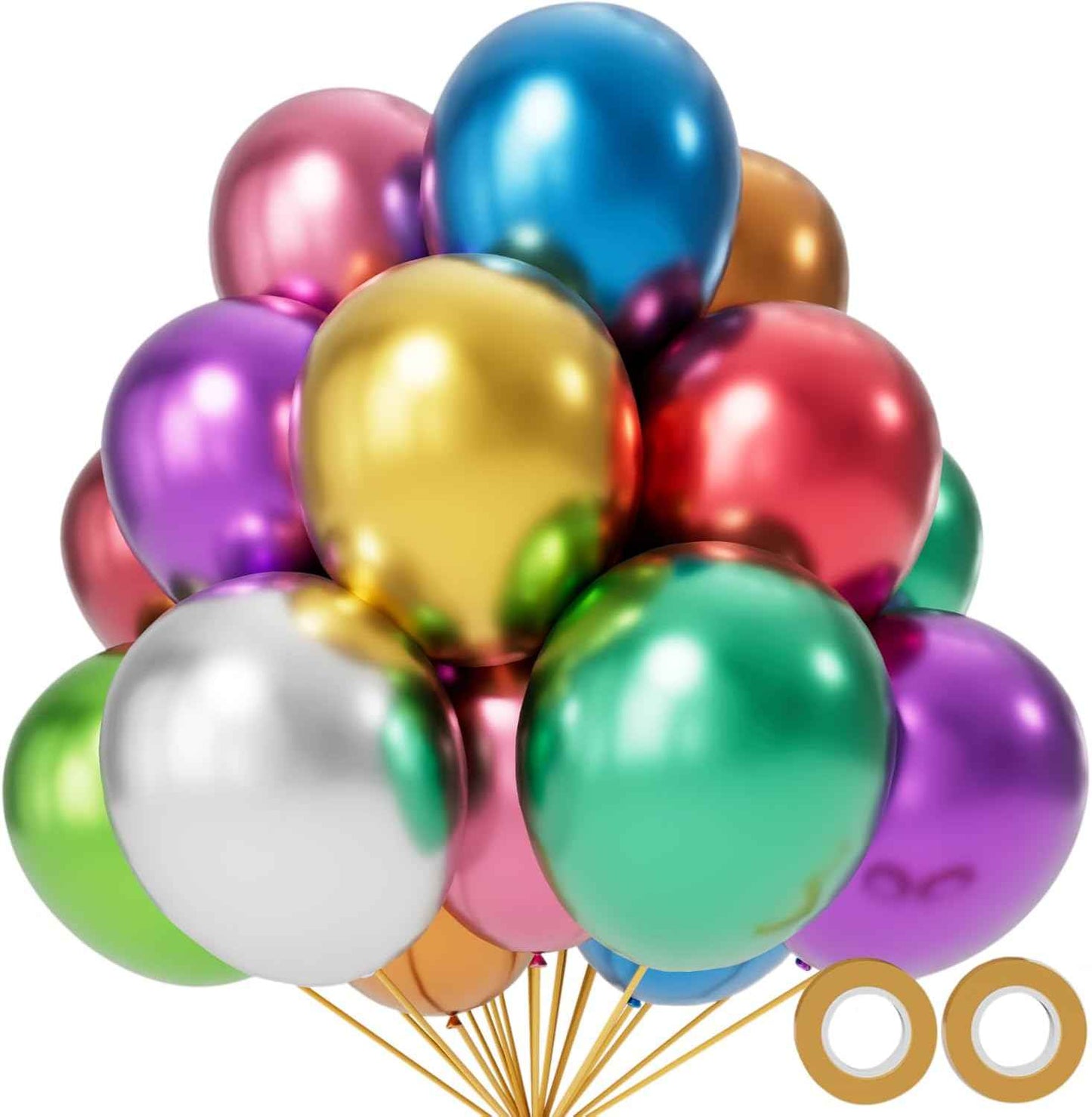 Red Balloon 110pcs, Red Latex Balloons12 inch for Birthday Valentine's Day Wedding(with 2 Ribbons).