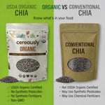 Organic Black Chia Seeds 4 lb Bulk – High Fiber Omega-3 Superfood, Non-GMO, Gluten Free, Vegan, Kosher, Whole Chia Seeds for Smoothies, Chia Pudding, Overnight Oats & Baking – Cereausly