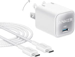 Anker Nano Phone Charger, USB C GaN Charger 30W, PIQ 3.0 Foldable PPS Fast Charger USB C for iPhone 17/16 and More Series, Galaxy, iPad, Compatible with MagSafe