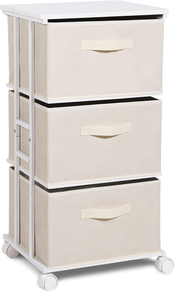 MAX Houser 3-Drawer Dresser Storage Tower for Bedroom, Closet, Office, Black