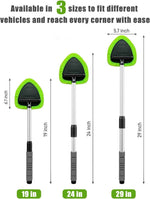 XINDELL Windshield Cleaner Tool with Extendable Handle & 4 Microfiber Pads for Car and Home Window Cleaning