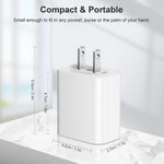 [4 Pack] USB C Charger Block Charging Block Type C Charger 20W Wall Chargers for iPhone Air/17/17 Plus/17 Pro/17 Max/16/16 Plus/16 Pro Max/15/15 Pro Max/14/13/12/Samsung/Android