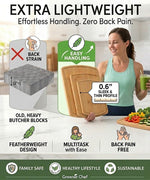 Luxury Bamboo Cutting Board Set of 3 with Glue-Free Surface Technology