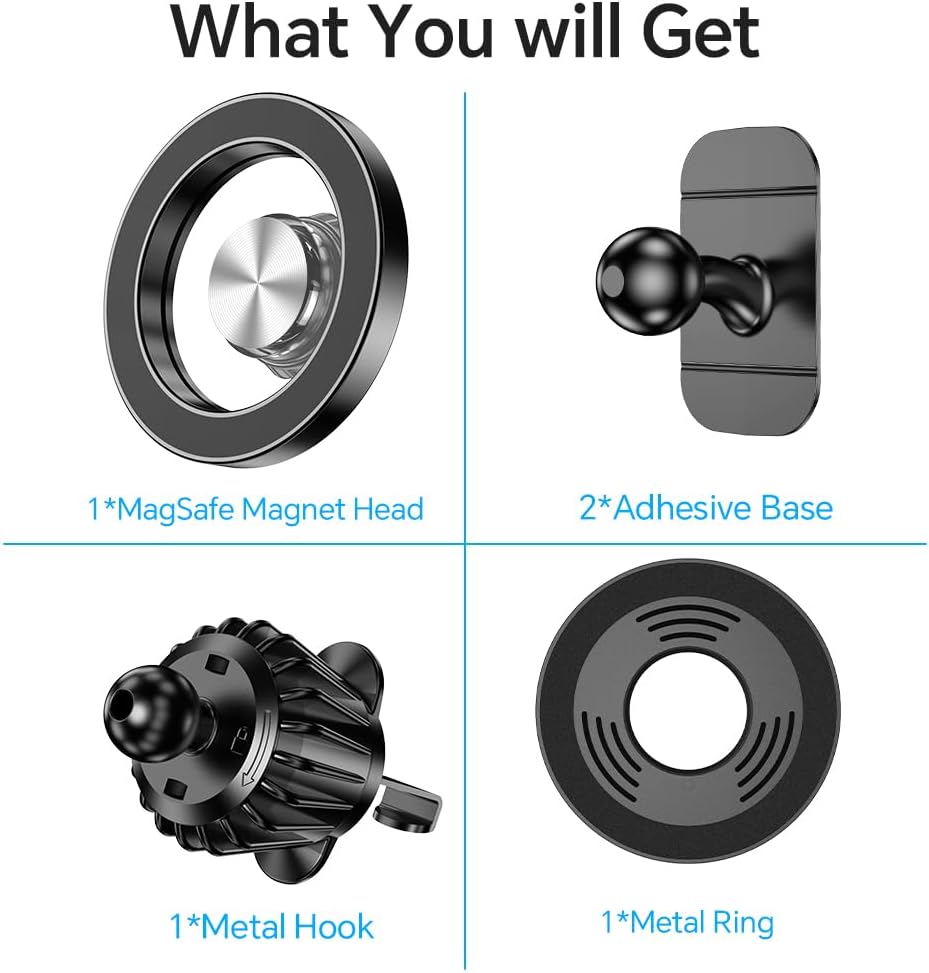 Kaistyle for Magsafe Car Mount【20 Strong Magnets】Magnetic Phone Holder for Car Phone Holder Mount Dash Mounted Holders Cell Phone Holders for Your Car Accessories for Women Men for iPhone 17 16 15 14 - Rayz Mart