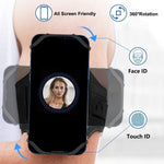 Running Armband 360°Rotatable for iPhone 17/16/15/14/13/Pro Max/Pro/Mini/12/11/SE/Xs/XR/X/8/7/Plus, Fits All 4-6.7 Inch Smartphones, with Key Holder Phone Armband for Running Hiking Biking (Black)