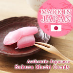 Traditional Japanese Sakura Mochi Candy, Cherry Blossom Rice Cakes, Soft & Chewy, Individually Wrapped