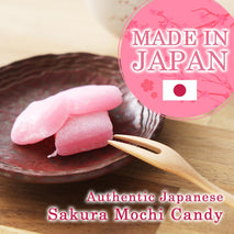 Traditional Japanese Sakura Mochi Candy, Cherry Blossom Rice Cakes, Soft & Chewy, Individually Wrapped