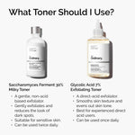 the ordinary glycolic acid 7% exfoliating toner, brightening and smoothing daily toner for uneven skin tone