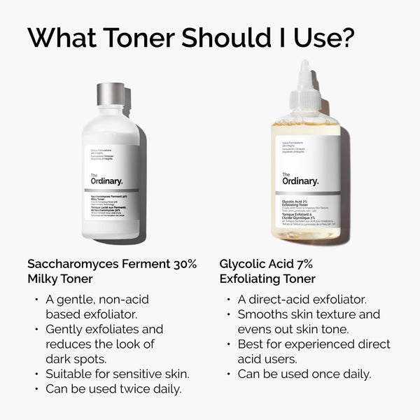 the ordinary glycolic acid 7% exfoliating toner, brightening and smoothing daily toner for uneven skin tone
