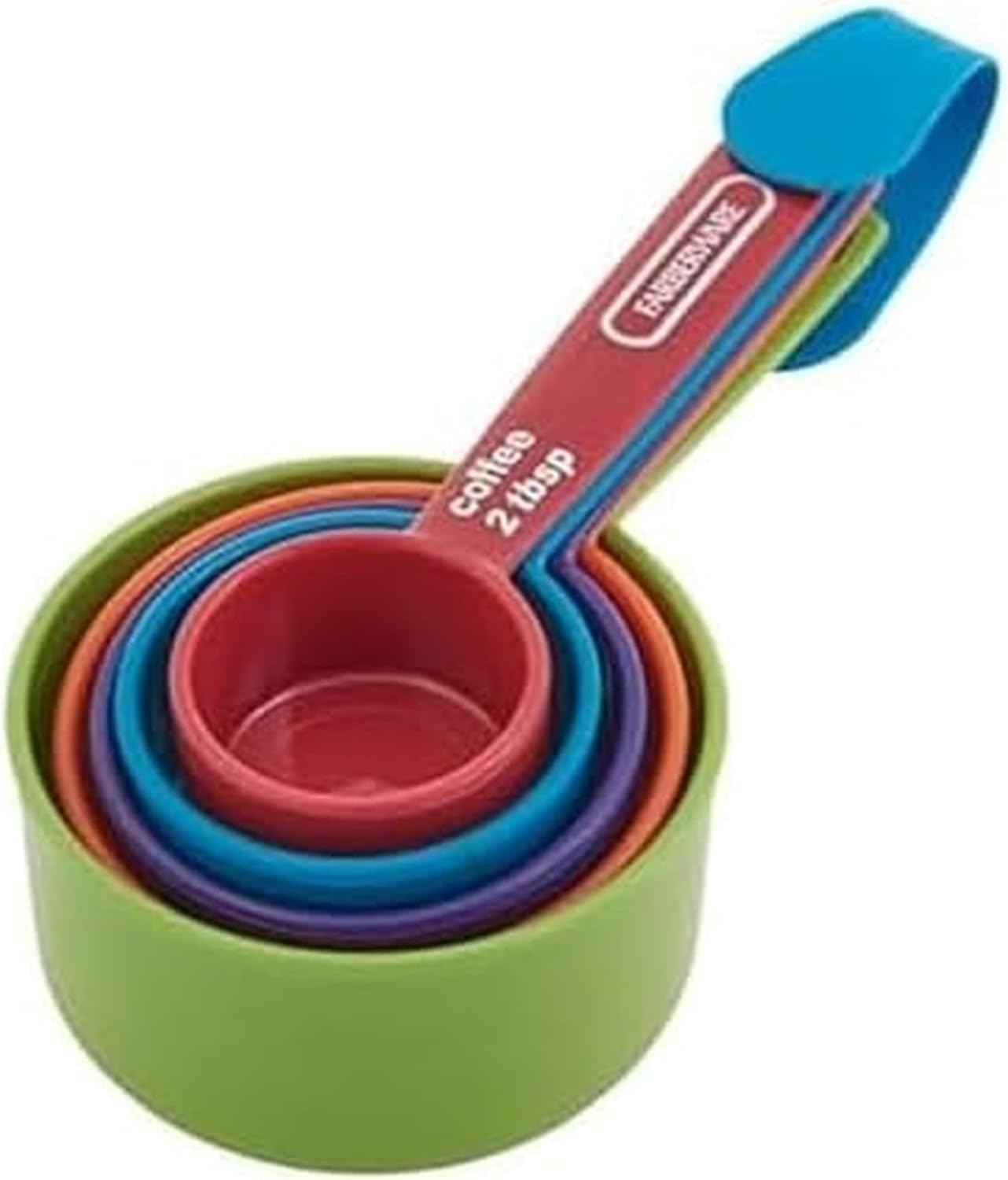 Farberware 5-Piece Measuring Cup Set with Coffee Scoop and Easy-Read Markings