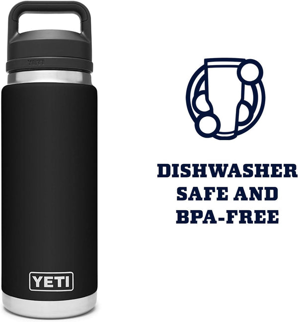 YETI Rambler 26 oz Bottle with Chug Cap and Stainless Steel Construction