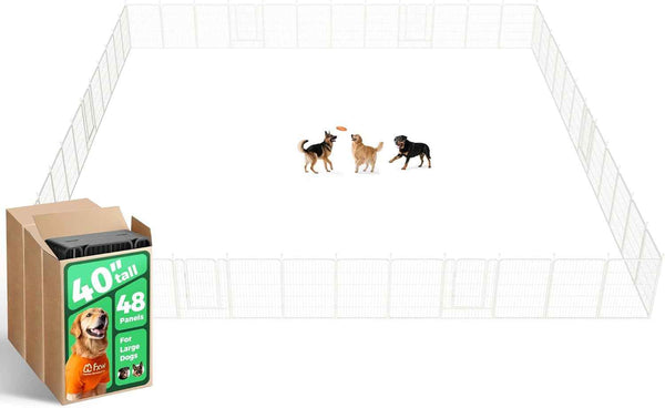 FXW Rollick Unleashed Dog Playpen for Indoor, Yard, RV Camping, 24 inch 8 Panels for Small and Puppy Dogs, Black│Patented