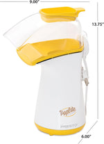 Presto PopLite Hot Air Popcorn Popper, 18 Cups, Yellow