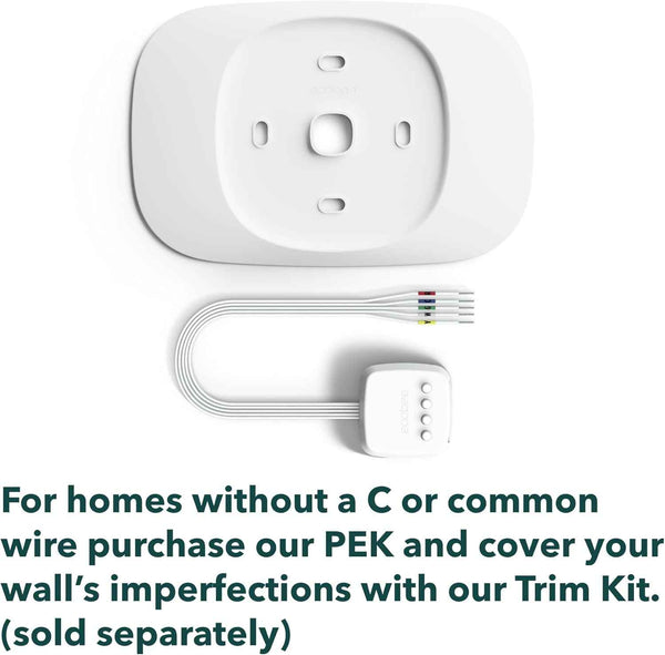 ecobee Smart Thermostat Essential - Energy Star Certified programmable Wi-Fi Thermostat - Works with Siri, Alexa, and Google Assistant