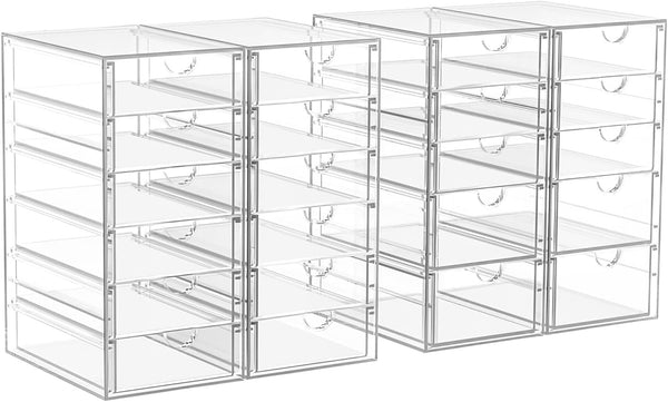 Acrylic Makeup Organizer with 13 Drawers for Storage and Organization