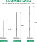 SetSail Floor Scrub Brush 51-Inch Adjustable Handle 2 in 1 Scrape Brush Stiff Bristle Floor Scrubber for Cleaning Shower Bathroom Garage Kitchen Wall Deck Tub Tile
