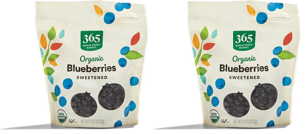Organic Dried Blueberries by Whole Foods Market, 8 Ounce Resealable Package