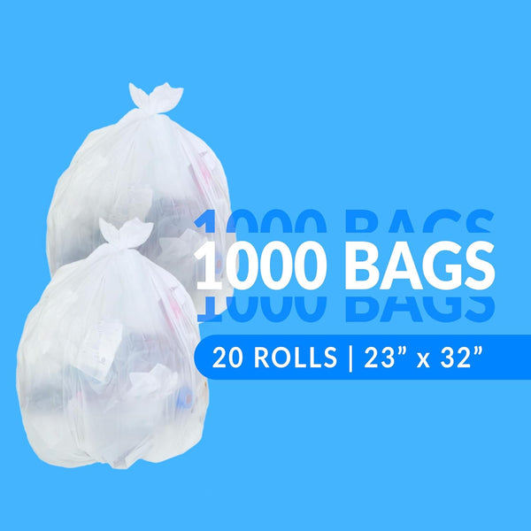 Reli. SuperValue 13 Gallon Trash Bags, 1000 Count, Clear, Multi-Use Garbage Bags
