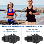 Running Armband 360°Rotatable for iPhone 17/16/15/14/13/Pro Max/Pro/Mini/12/11/SE/Xs/XR/X/8/7/Plus, Fits All 4-6.7 Inch Smartphones, with Key Holder Phone Armband for Running Hiking Biking (Black)