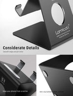 Lamicall Cell Phone Stand for Office Desk - Black