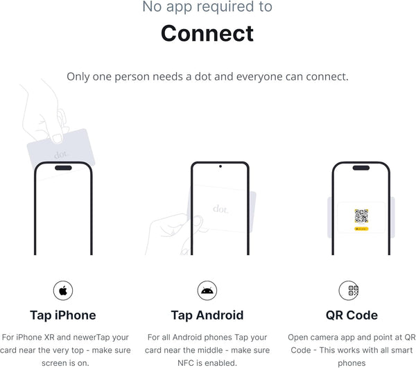 dot.card - digital business card for networking - tap compatible with iphone and android in black