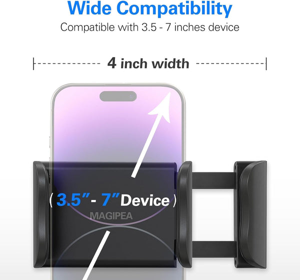 Gooseneck Phone Holder for Bed, Flexible Overhead Cell Phone Mount for Desk, Hands-Free Viewing Clamp Stand Compatible with iPhone 17 16 15 Pro Max and 3.5-7" Devices